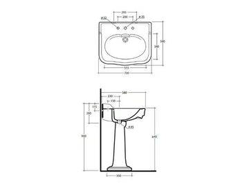 IMPERO - Countertop single washbasin by Olympia Ceramica - view 3
